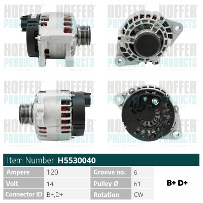 HOFFER Generátor H5530040_HOF