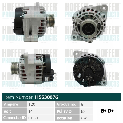 HOFFER Generátor H5530076_HOF