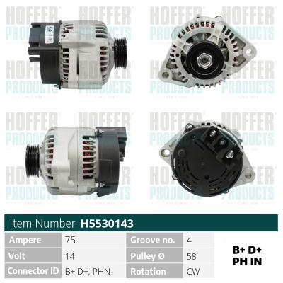 HOFFER Generátor H5530143_HOF