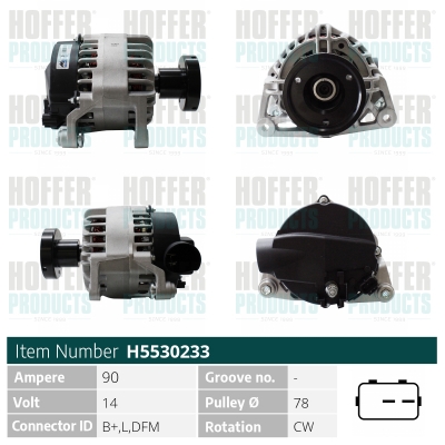 HOFFER Generátor H5530233_HOF