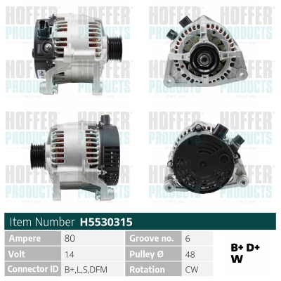 HOFFER Generátor H5530315_HOF