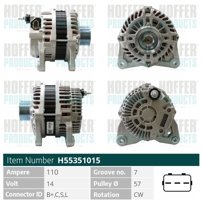 HOFFER Generátor H55351015_HOF