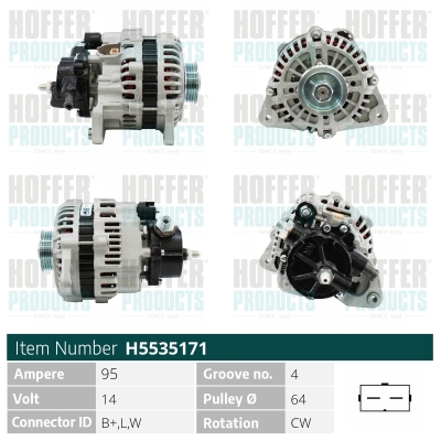 HOFFER Generátor H5535171_HOF