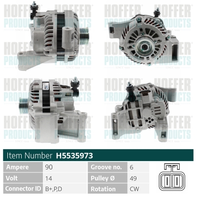 HOFFER Generátor H5535973_HOF