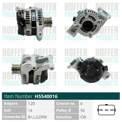 HOFFER Generátor H5540016_HOF