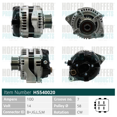 HOFFER Generátor H5540020_HOF