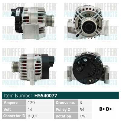 HOFFER Generátor H5540077_HOF