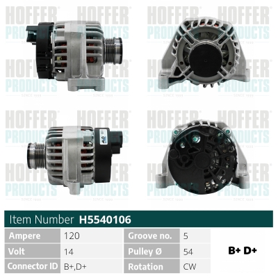 HOFFER Generátor H5540106_HOF