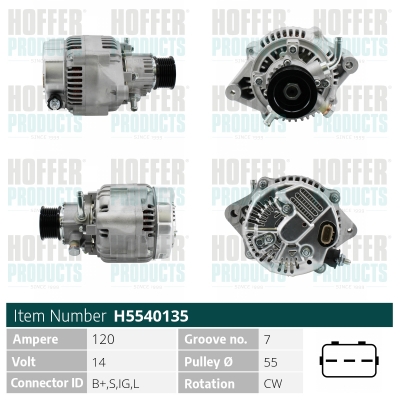 HOFFER Generátor H5540135_HOF