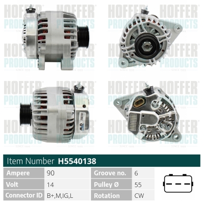 HOFFER Generátor H5540138_HOF