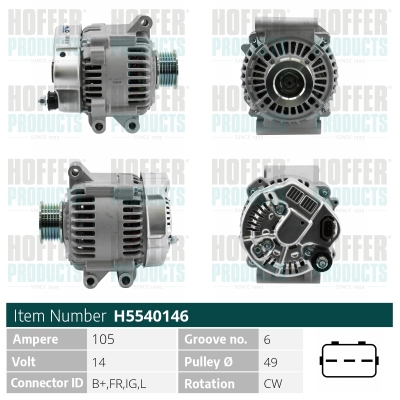 HOFFER Generátor H5540146_HOF