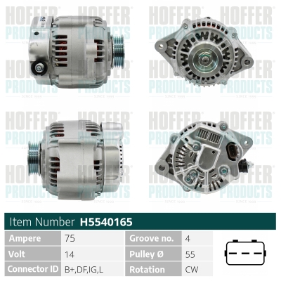 HOFFER Generátor H5540165_HOF