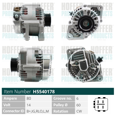 HOFFER Generátor H5540178_HOF