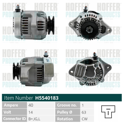 HOFFER Generátor H5540183_HOF