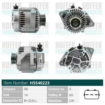 HOFFER Generátor H5540223_HOF