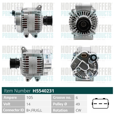 HOFFER Generátor H5540231_HOF