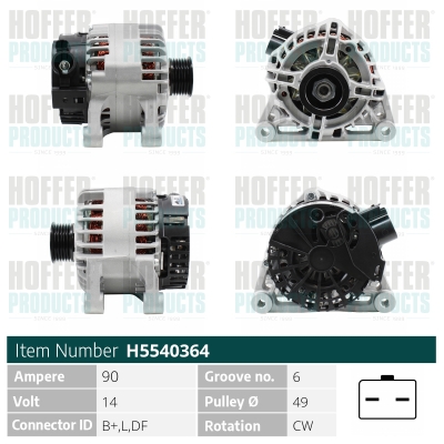 HOFFER Generátor H5540364_HOF