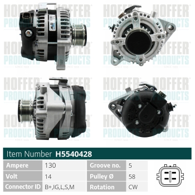 HOFFER Generátor H5540428_HOF