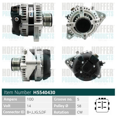 HOFFER Generátor H5540430_HOF