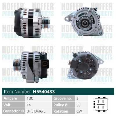 HOFFER Generátor H5540433_HOF