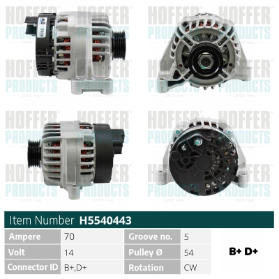 HOFFER Generátor H5540443_HOF