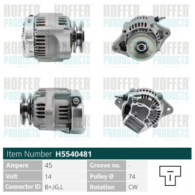 HOFFER Generátor H5540481_HOF