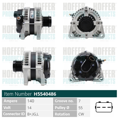 HOFFER Generátor H5540486_HOF