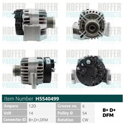 HOFFER Generátor H5540499_HOF