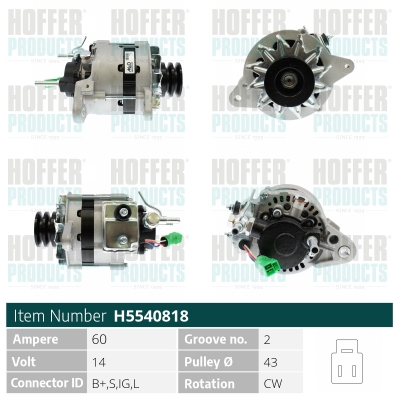 HOFFER Generátor H5540818_HOF