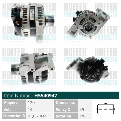 HOFFER Generátor H5540947_HOF