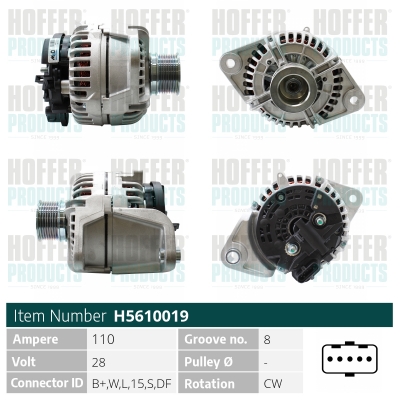 HOFFER Generátor H5610019_HOF