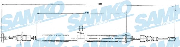 SAMKO Kézifék bowden C0019B_SAMKO