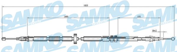 SAMKO Kézifék bowden C0052B_SAMKO