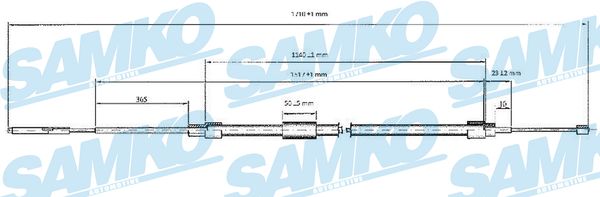 SAMKO Kézifék bowden C0076B_SAMKO