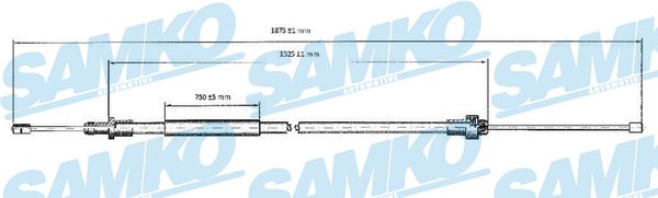 SAMKO Kézifék bowden C0092B_SAMKO