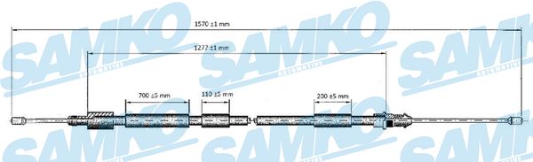 SAMKO Kézifék bowden C0119B_SAMKO