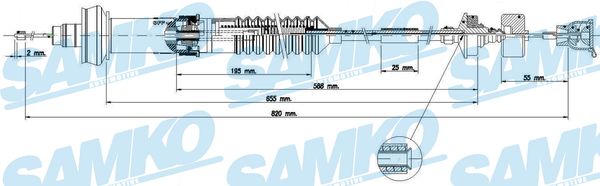 SAMKO Kuplungbowden C0153C_SAMKO