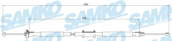 SAMKO Kézifék bowden C0197B_SAMKO