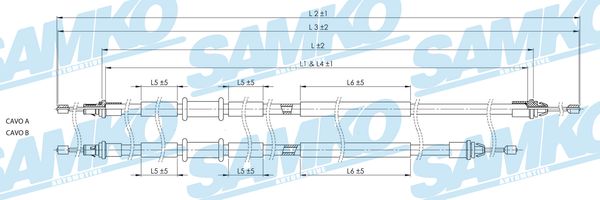 SAMKO Kézifék bowden C0249B_SAMKO