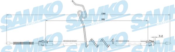 SAMKO Kézifék bowden C0296B_SAMKO