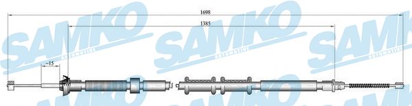 SAMKO Kézifék bowden C0307B_SAMKO