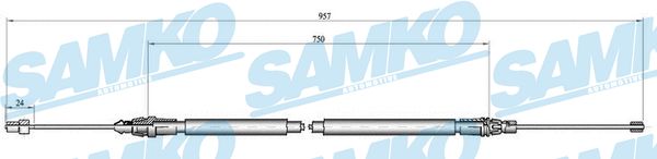 SAMKO Kézifék bowden C0348B_SAMKO