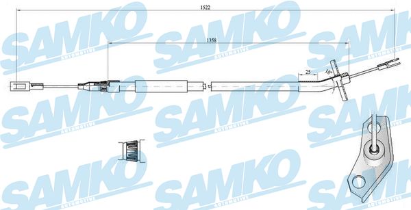 SAMKO Kézifék bowden C0445B_SAMKO