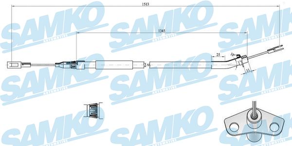 SAMKO Kézifék bowden C0448B_SAMKO