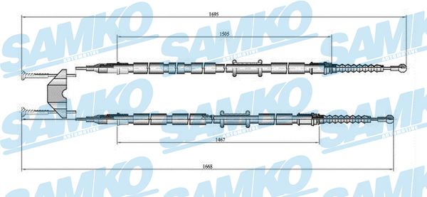 SAMKO Kézifék bowden C0538B_SAMKO