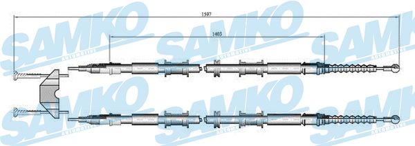 SAMKO Kézifék bowden C0549B_SAMKO