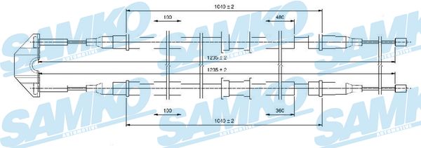 SAMKO Kézifék bowden C0550B_SAMKO