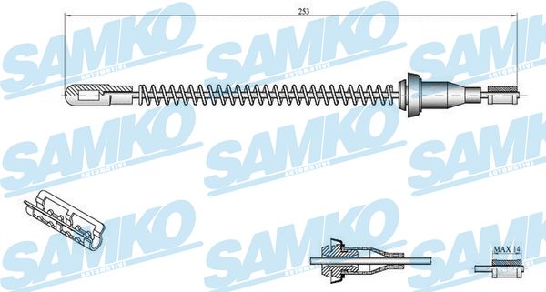 SAMKO Kézifék bowden C0556B_SAMKO