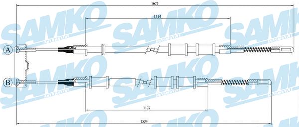 SAMKO Kézifék bowden C0559B_SAMKO