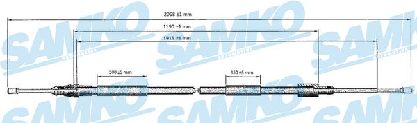 SAMKO Kézifék bowden C0620B_SAMKO